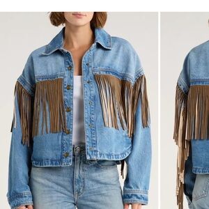 Western Fringe Denim Jacket